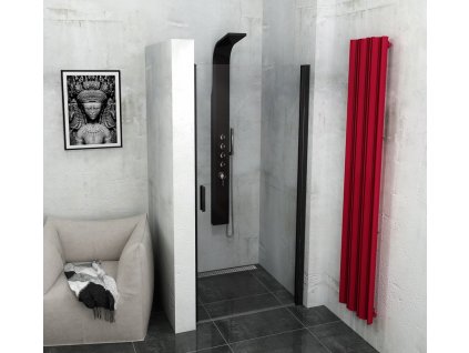 Sapho ZOOM LINE BLACK sprchové dveře 800mm, čiré sklo ZL1280B