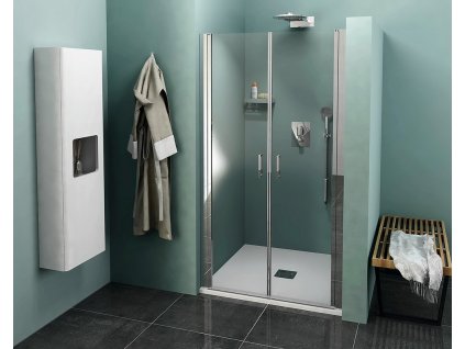 Sapho ZOOM LINE sprchové dveře dvojkřídlé 800mm, čiré sklo ZL1780