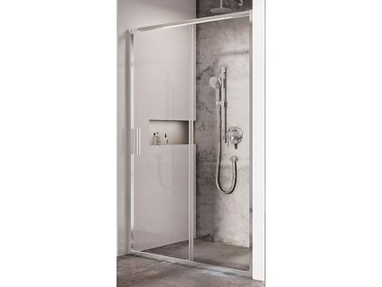Ravak Sprchové dveře posuvné dvoudílné 120 cm brigt alu,     BLSDP2-120 TRANSPARENT   X0PMG0C00Z1 (Profil Lesk, Sklo Hladké čiré)