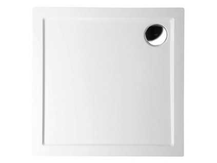 POLYSAN AURA sprchová vanička z litého mramoru, čtverec 80x80x4cm, bílá, 42511