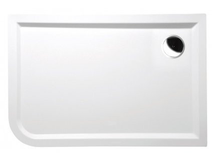 POLYSAN STYX R sprchová vanička z litého mramoru, obdélník 120x80x4cm, pravá, bílá