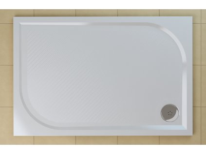 SanSwiss Sprchová vanička obdélníková 80×100 cm - bílá
