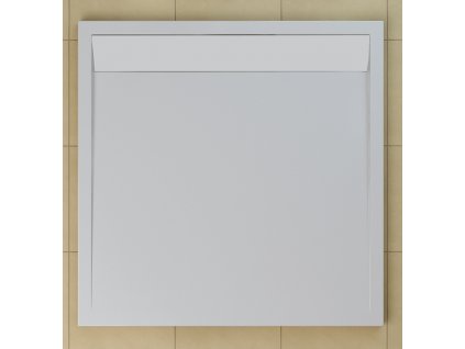 SanSwiss Sprchová vanička čtvercová 80×80 cm bílá, kryt bílý