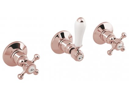 REITANO ANTEA podomítková sprchová baterie, 2 výstupy, růžové zlato SET305-107 - Vodovodní baterie > Sprchové baterie