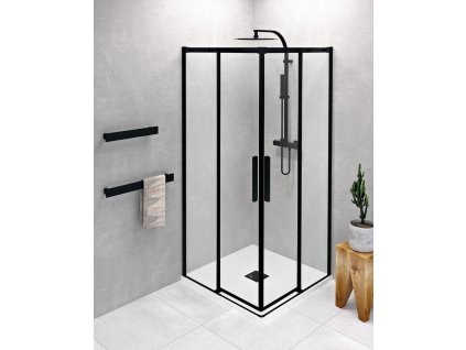 259315 polysan altis black ctvercovy sprchovy kout 1000x1000 mm rohovy vstup cire sklo al1512bal1512b