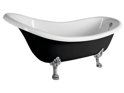 267700 polysan brixton volne stojici vana 174x83x81cm nohy chrom mat cerna bila 94827
