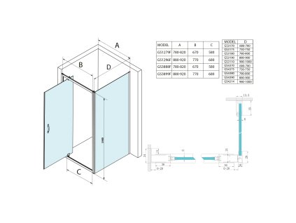 263029 gelco sigma simply obdelnikovy sprchovy kout pivot dvere 900x800mm l p varianta cire sklo gs1296gs3180