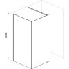 Ravak Dvě pevné stěny se vstupem z jedné strany,   š. 1200, hl. 800, v. 2000 mm  WALK-IN CORNER 120/80 BLACK   GW1CG4300Z1 (Profil Lesk, Sklo Hladké čiré)