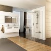 Ravak Dvě pevné stěny se vstupem z jedné strany,   š. 1200, hl. 800, v. 2000 mm  WALK-IN CORNER 120/80 BLACK   GW1CG4300Z1 (Profil Lesk, Sklo Hladké čiré)
