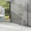 Ravak Dvě pevné stěny se vstupem z jedné strany,   š. 1200, hl. 800, v. 2000 mm  WALK-IN CORNER 120/80 BLACK   GW1CG4300Z1 (Profil Lesk, Sklo Hladké čiré)