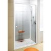 Ravak Sprchové dveře jednokřídlé 100 cm black,     PDOP2-100 TRANSPARENT BLACK   03GA0300Z1 (Profil Satin, Sklo Hladké čiré)