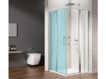 LORO Sprchové dveře 1000 mm, pro rohový vstup, čiré sklo, GN4810