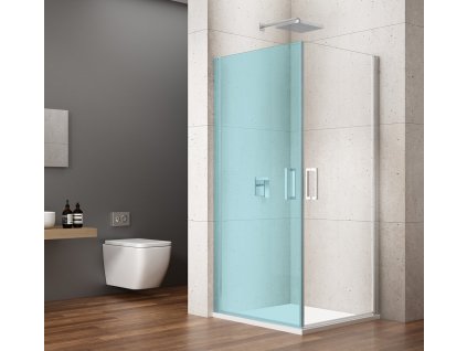 LORO Sprchové dveře 900 mm, pro rohový vstup, čiré sklo, GN4990