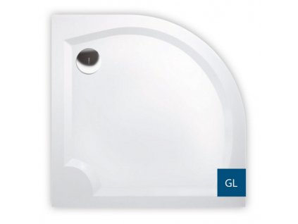 Sprchová vanička LAURA GL509 900x900 mm, radius R500 hladká