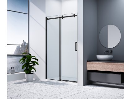 2147 dragon black sprchove dvere do niky 1100 mm cire sklo gd4611b