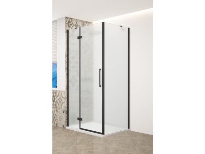 2657 trinity black ctvercovy kout 800x800mm levy matne sklo gt5680 80ml b