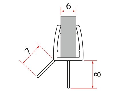 3713 1 spodni tesneni rovne loro 1000 mm