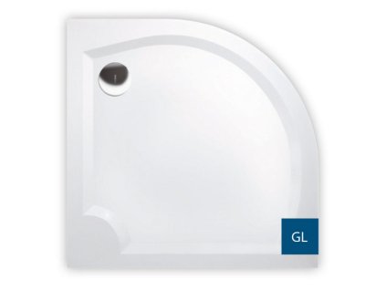 Sprchová vanička LAURA GL508 800x800 mm, radius R500 hladká