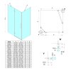 2492 3 trinity chrom obdelnikovy kout 1000x900mm pravy matne sklo gt5610 90mr ch