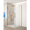 TRINITY GOLD čtvercový kout 1200x1200mm rohový vstup, čiré sklo, GT2212-12C-G