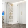 TRINITY GOLD čtvercový kout 800x800mm rohový vstup, matné sklo, GT2280-80M-G
