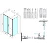 SIGMA SIMPLY CHROM Boční stěna 700 mm, čiré sklo, GS3170