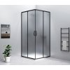SIGMA SIMPLY BLACK Obdélníkový sprchový kout 900x800 mm, sklo BRICK, GS2490B-GS2480B