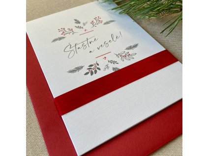 Blahopřání vánoční Cesmína