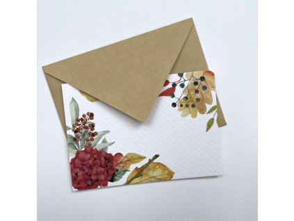 Blahopřání do kytice Podzimní listí