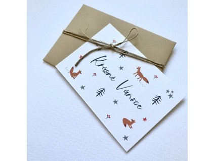Blahopřání do kytice vánoční Lišky