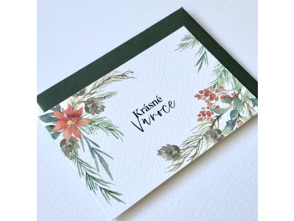 Blahopřání do kytice vánoční Jehličí