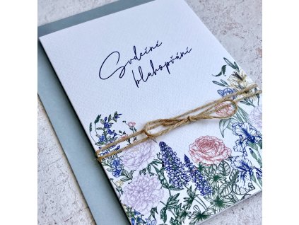 Blahopřání Barevné květy