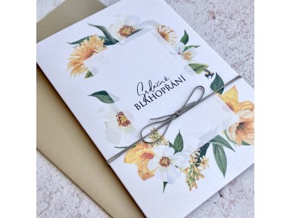 Blahopřání Žluté květy