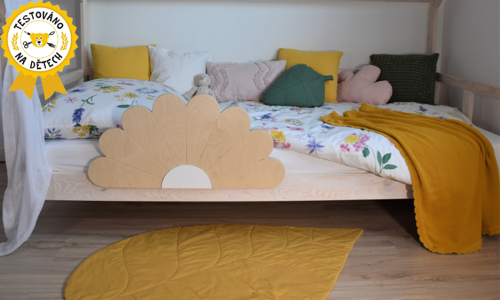 Zábrana na postel KVĚTINA barva: přírodní, šířka pelesti: 18-25 mm