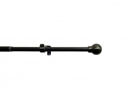 Záclonová souprava roztažitelná KOULE 16/19mm, 120-230cm, černý nikl, bez kroužků