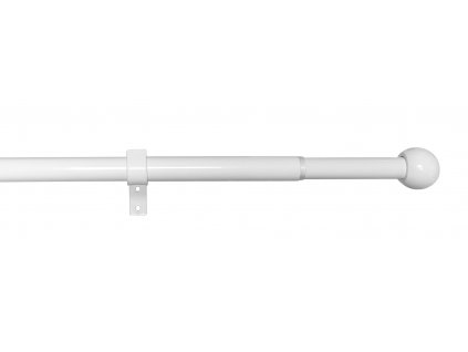 Záclonová souprava roztažitelná KOULE 16/19mm, 120-230cm, bílá, bez kroužků