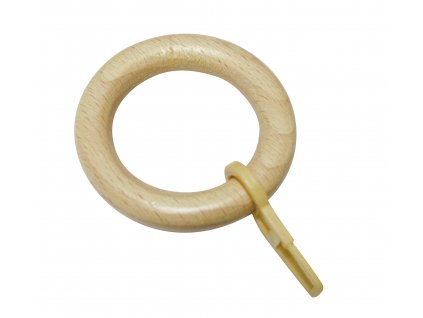 Kroužky dřev.s háčky 28mm, borovice, 10ks