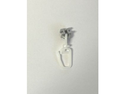 Teflonový otočný jezdec s háčkem pro 6mm drážku, bílá