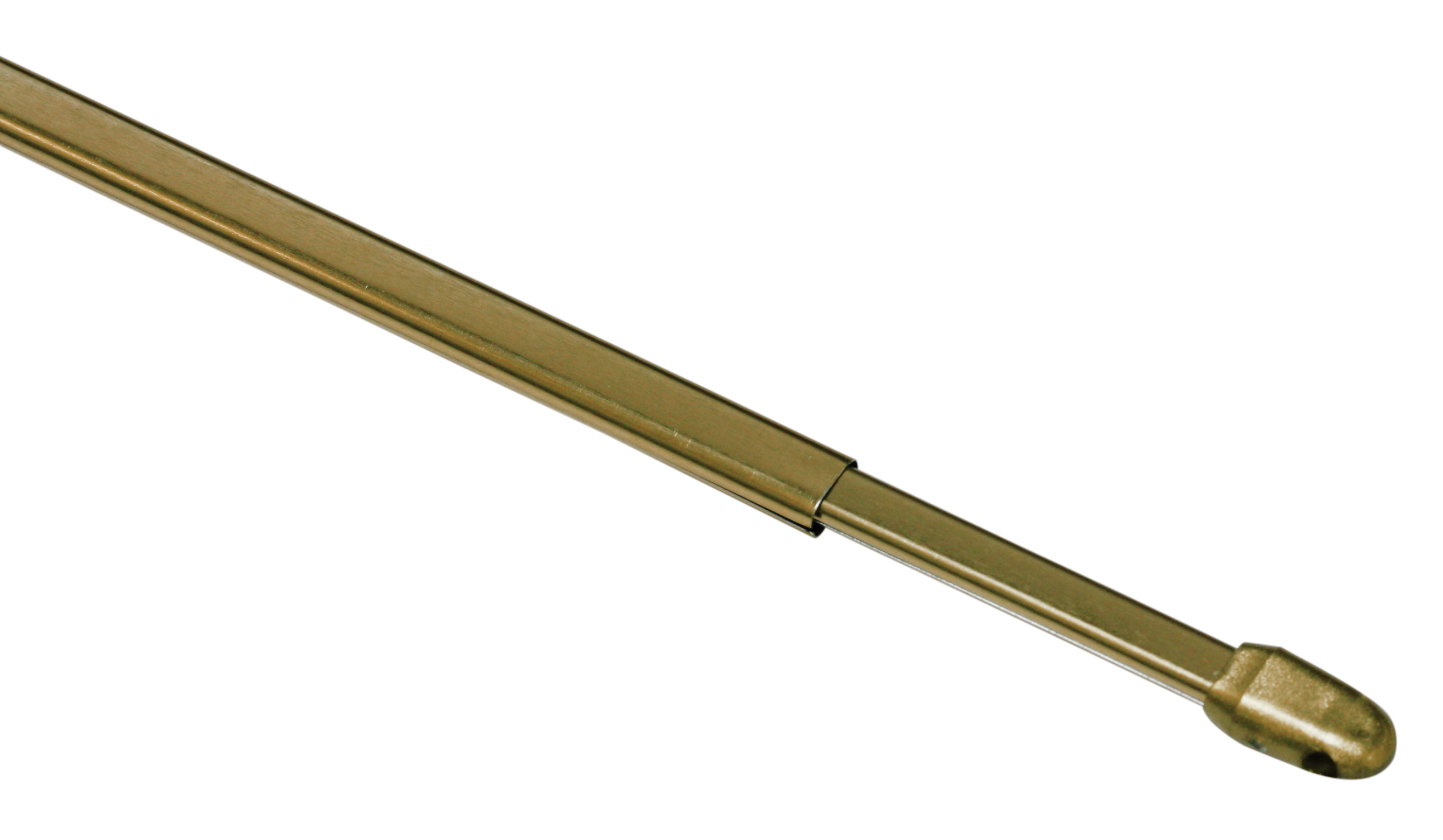 Vitrážní tyčka 11mm, 60-100cm kov/plast, zlatá - 2ks
