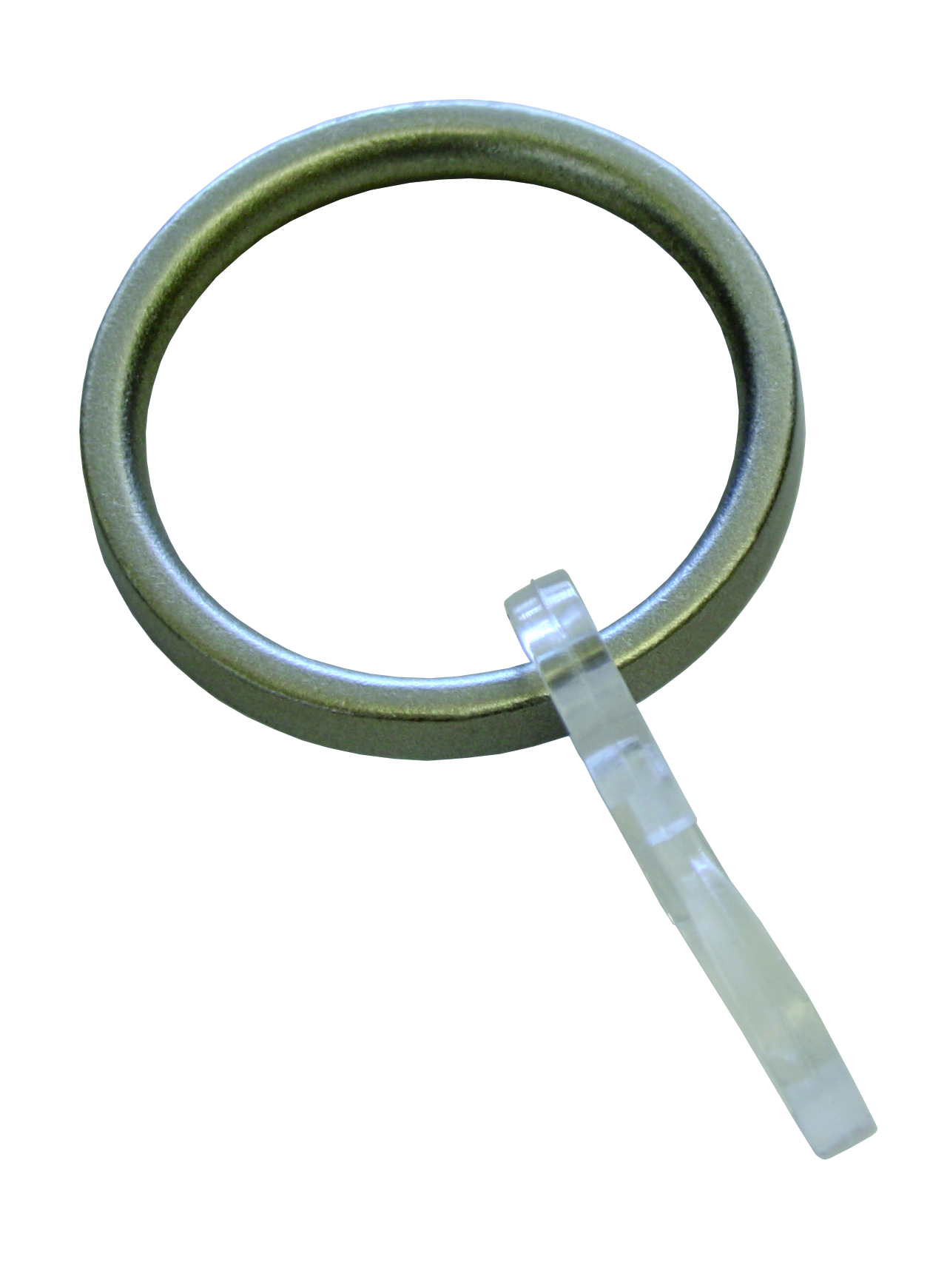 Kroužky (bez vložky) s háčky Entry, vzhled ušlechtilé oceli - 10ks (Kov, včetně UH zavíracího háčku, vnitřní průměr 29 mm, vnější průměr 34 mm, šířka 4 mm.)