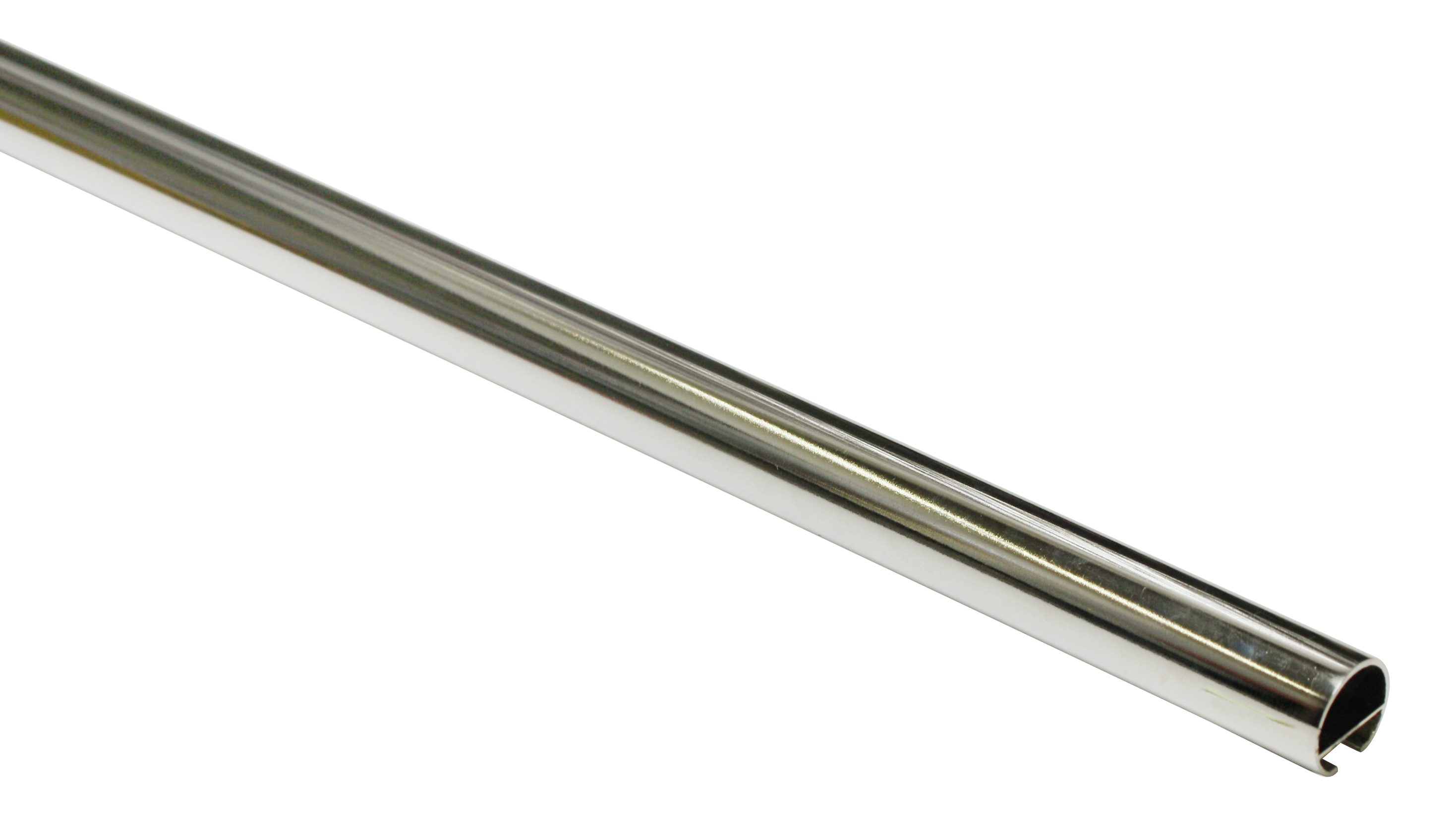Záclonová tyč s drážkou Chicago 20/120cm, chrom (Kov, od délky tyče 200cm doporučujeme použít třetí nosník.)