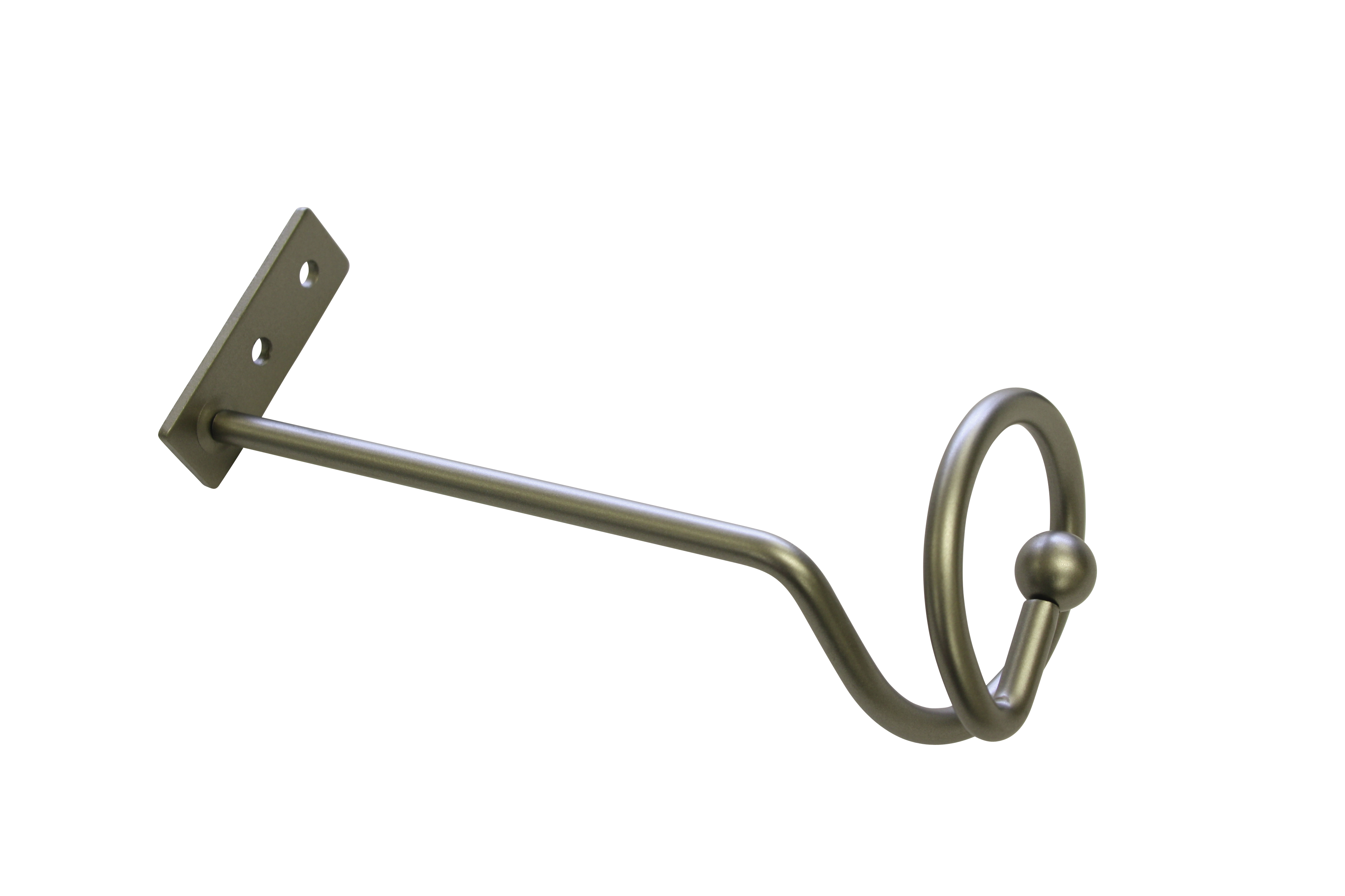 Drapírovací hák 16cm, stříbrný matný - pár
