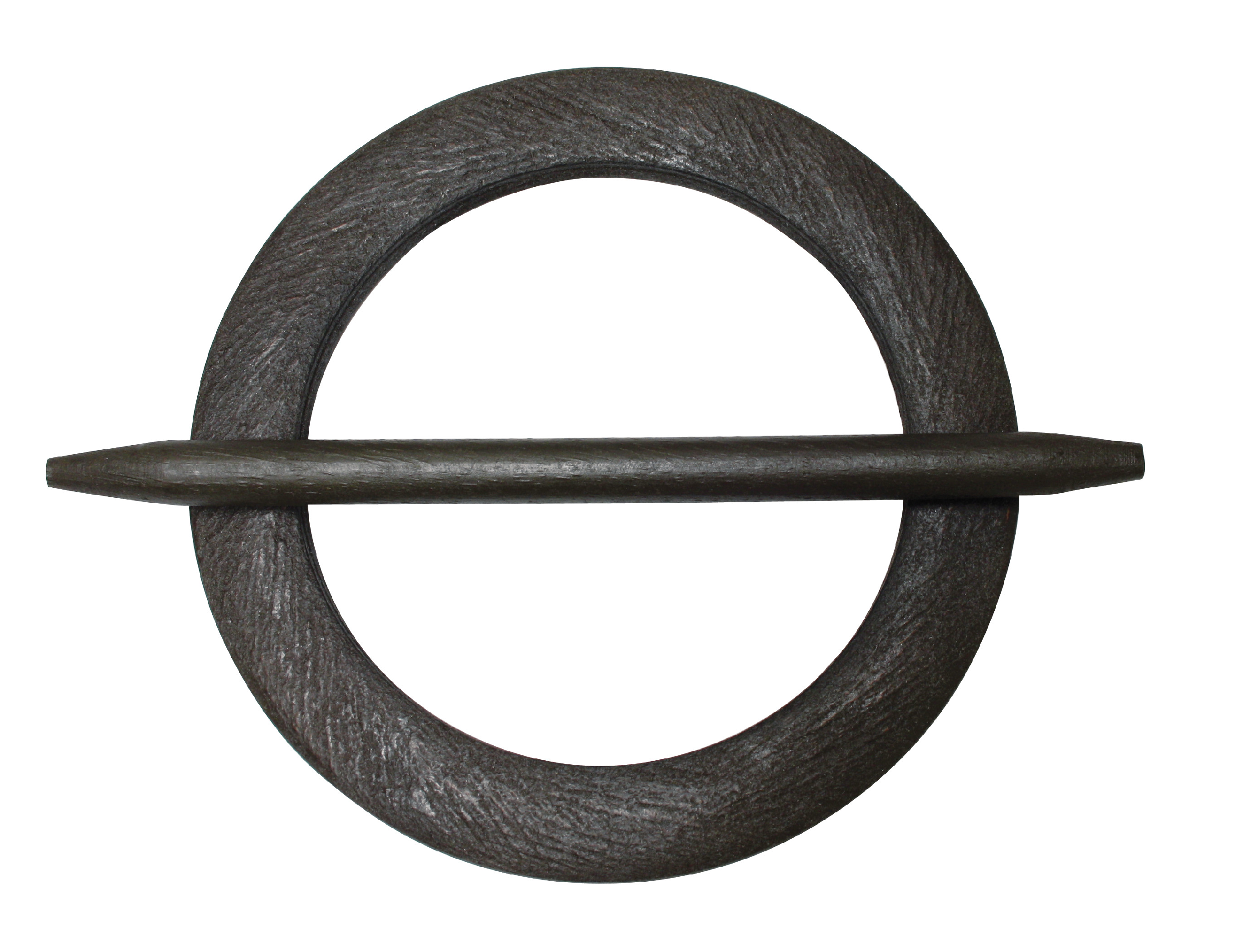 Dekorační dřevěný kroužek 12mm s tyčkou, wenge - 1ks