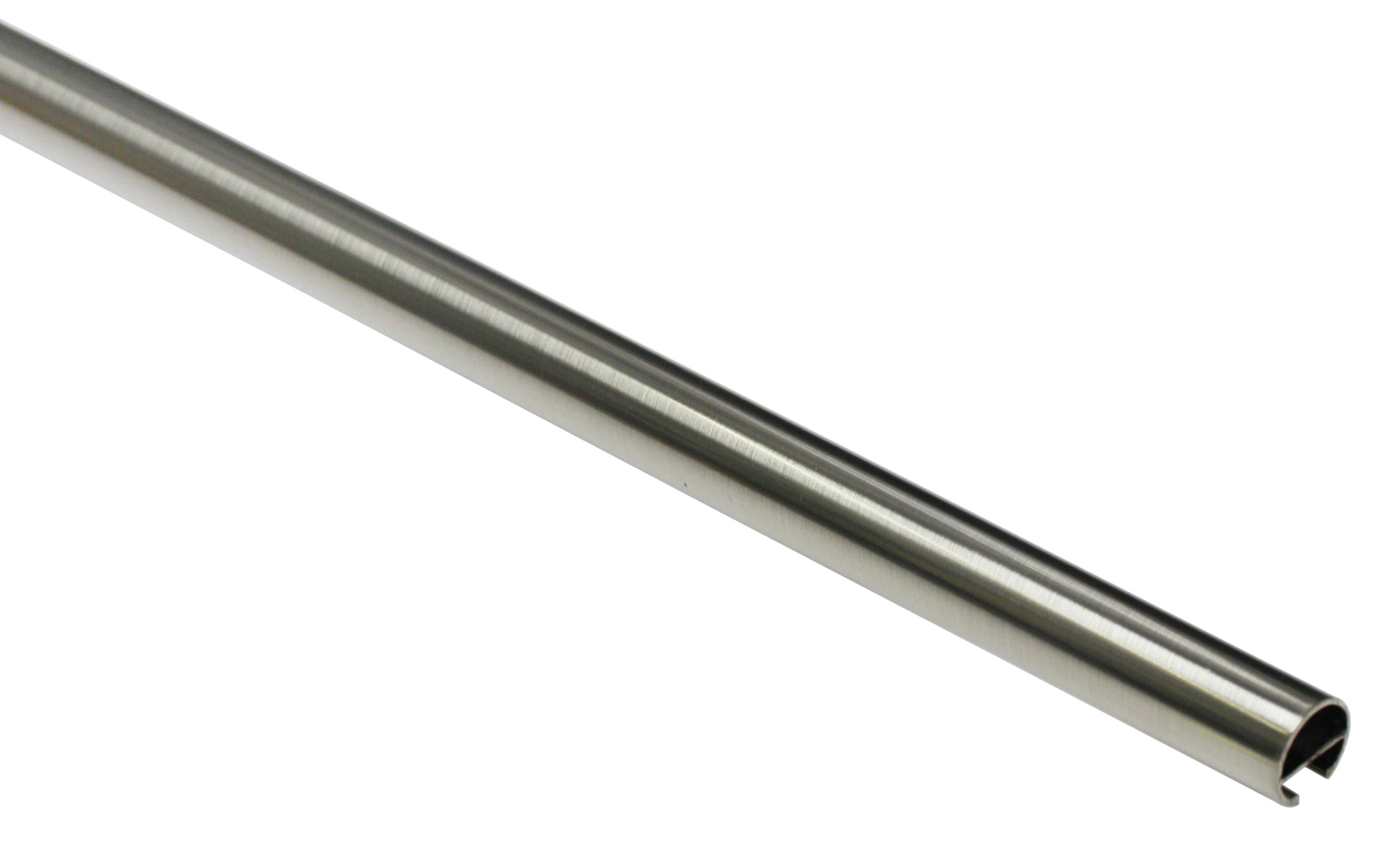 Záclonová tyč s drážkou Memphis 16/200cm, ušlechtilá ocel (Kov, lze použít jako tyč na kroužky nebo profil na jezdce, od délky 200cm doporučujeme použít třetí nosník.)