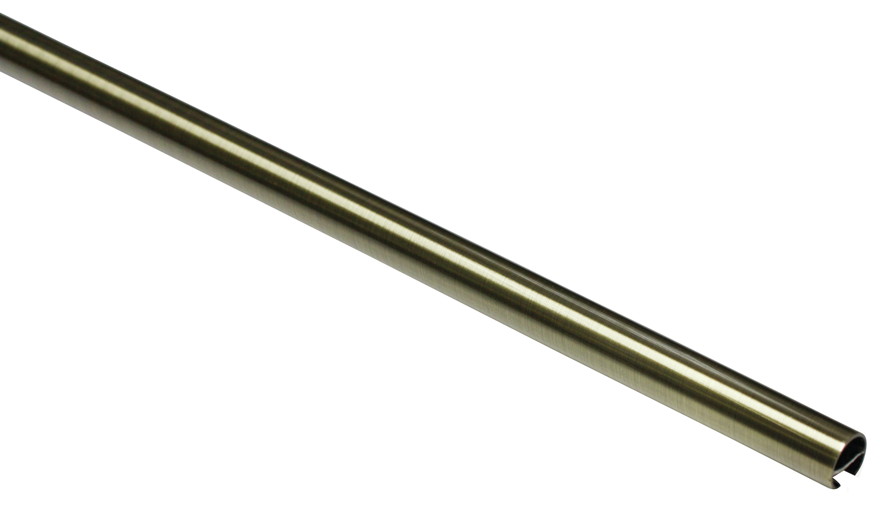 Záclonová tyč s drážkou Memphis 16/120cm, zlatá antika (Kov, lze použít jako tyč na kroužky nebo profil na jezdce, od délky 200cm doporučujeme použít třetí nosník.)