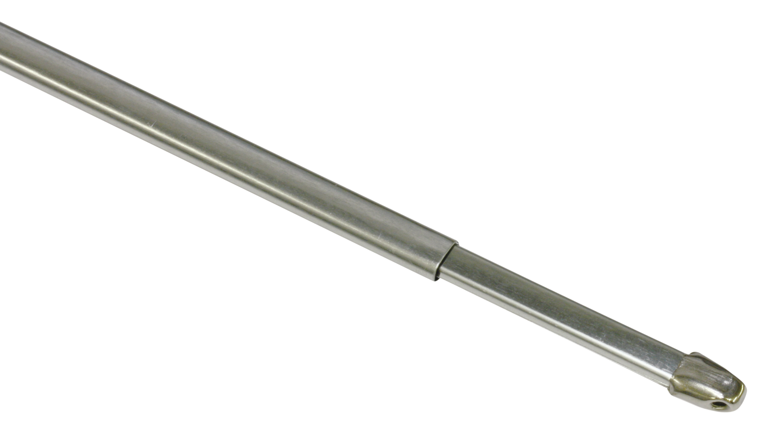 Vitrážní tyčka 11mm, 40-65cm kov/plast,  chrom - 2ks