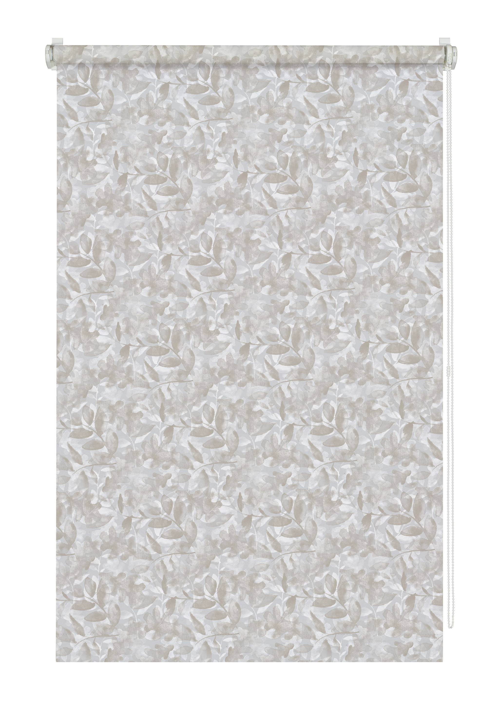 Roleta Easy Fix Dekor Natural 45x150cm, kamufláž sv.šedá/taupe (Látka 100% polyester, průsvitná. S bočním řetízkovým ovládáním vpravo nebo vlevo, mini návinka o průměru 18mm, snadná montáž nalepením nebo zavěšením na okenní křídlo díky roztažitelnému vzpě