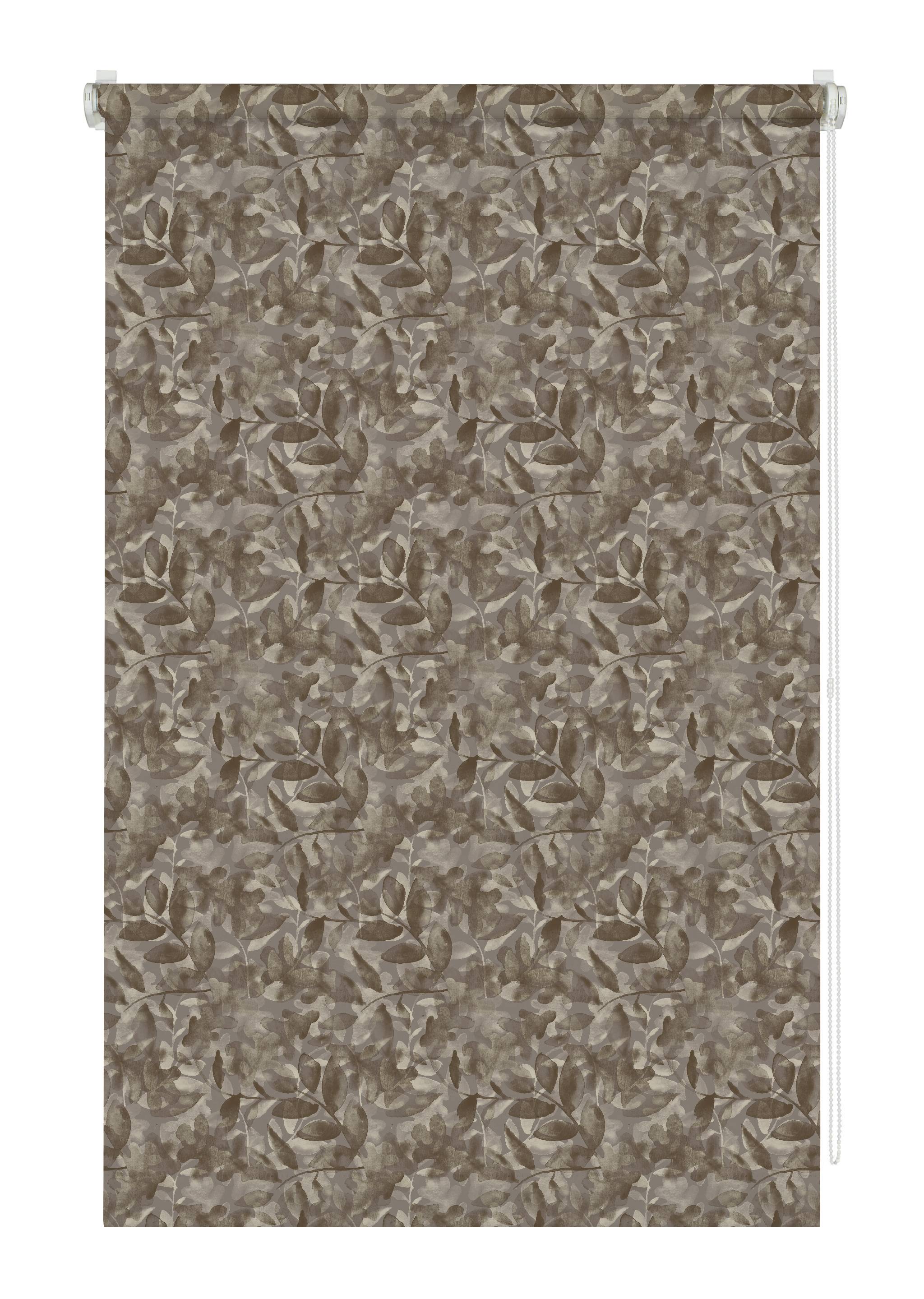 Roleta Easy Fix Dekor Natural 45x150cm, kamufláž čokoládová/písková (Látka 100% polyester, průsvitná. S bočním řetízkovým ovládáním vpravo nebo vlevo, mini návinka o průměru 18mm, snadná montáž nalepením nebo zavěšením na okenní křídlo díky roztažitelnému