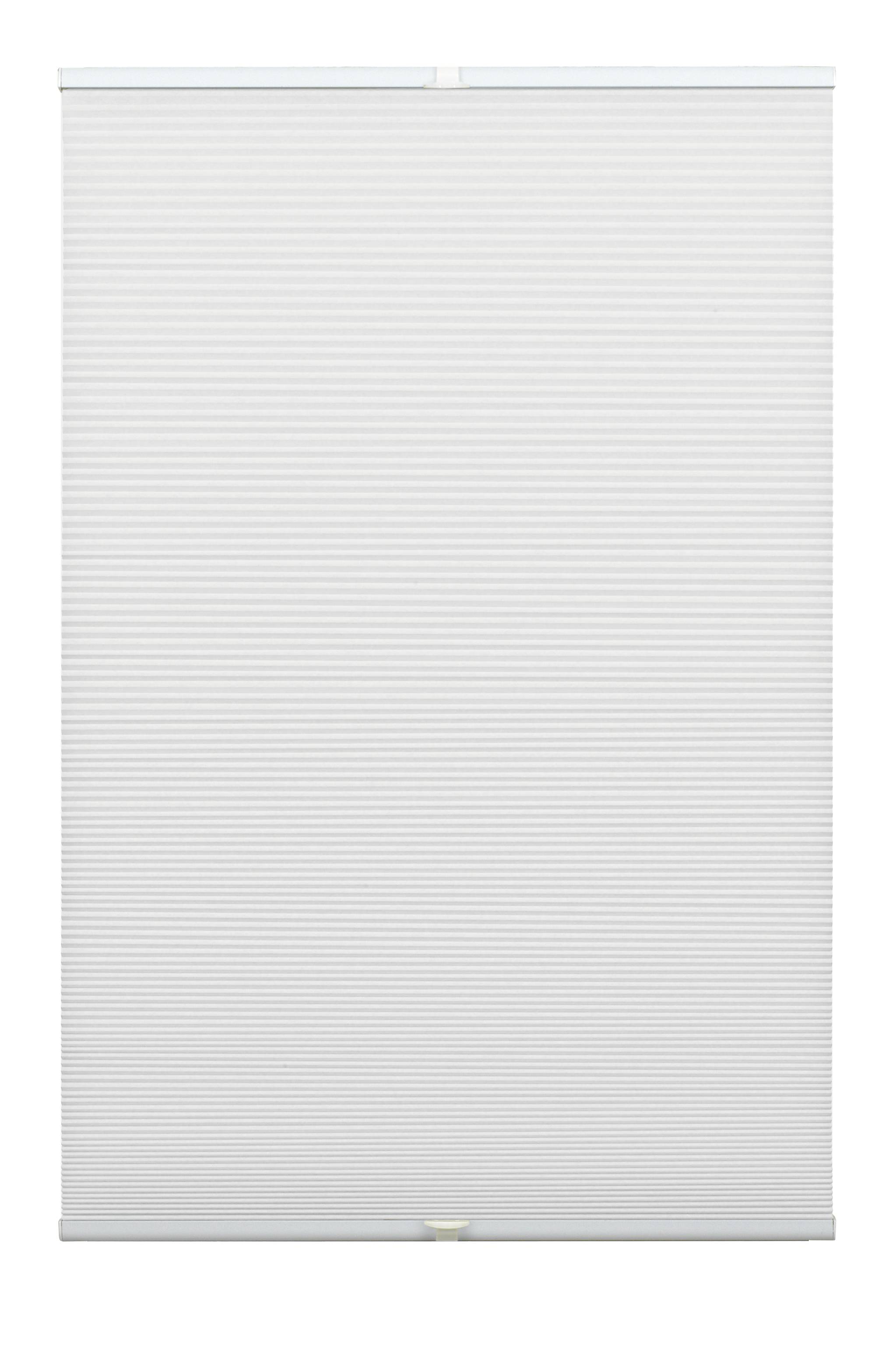 Plisé Concept Waben Termo se dvěma ovládacími profily, 70x130cm, bílá (100% polyestervlies, neprůsvitná, 25mm dutinkové plisování. Zvuková a v zimě i v létě tepelná izolace. Individuálně nastavitená výška díky dvěma ovládacím hliníkovým profilům, včetně 2