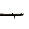 Dvojitá záclonová souprava roztaž.KOULE 16/19mm, 120-230cm, ušl.ocel, bez kroužků